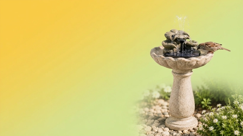 Solar fountain for birds