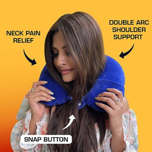 Travel with Billebon’s Premium Neck Pillow and Eye Mask Combo