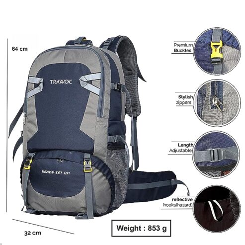 TRAWOC’s 55 LTR Travel Backpack – Your Perfect Companion for Camping, Hiking, and Trekking