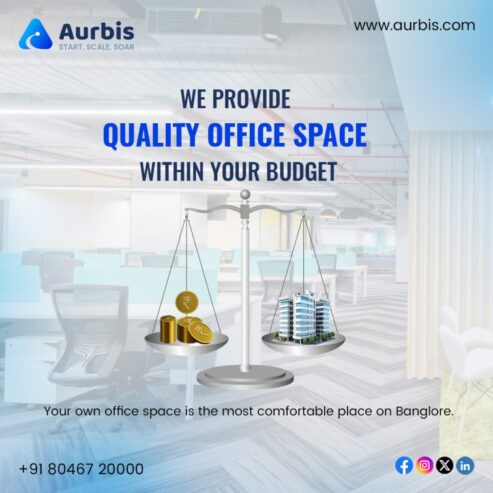 Fully Equipped Enterprise Office Space for Rent in Bangalore – Aurbis.com